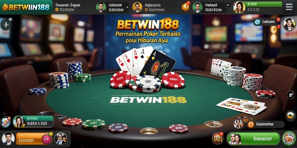 Screenshot BETWIN188 menampilkan momen seru dalam permainan Poker.