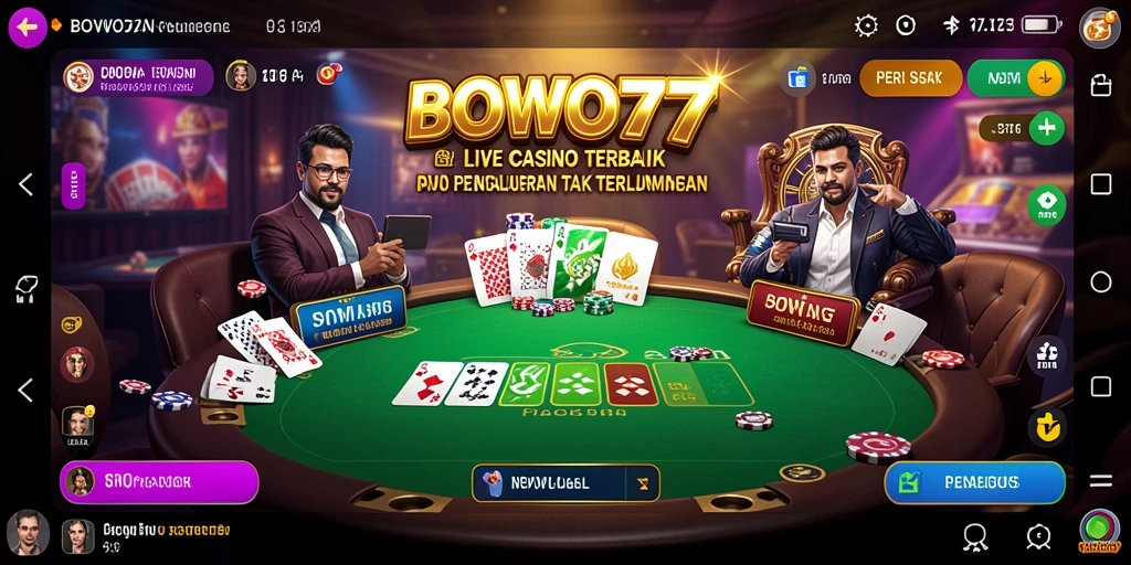 Tampilan gameplay BOWO77 yang menarik di Live Casino.
