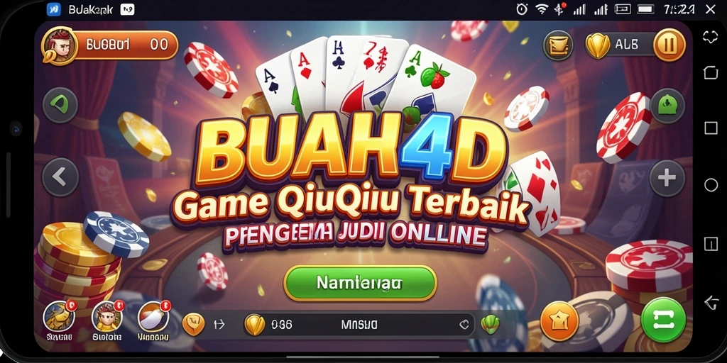 Screenshot utama BUAH4D yang menunjukkan aksi seru permainan QiuQiu.