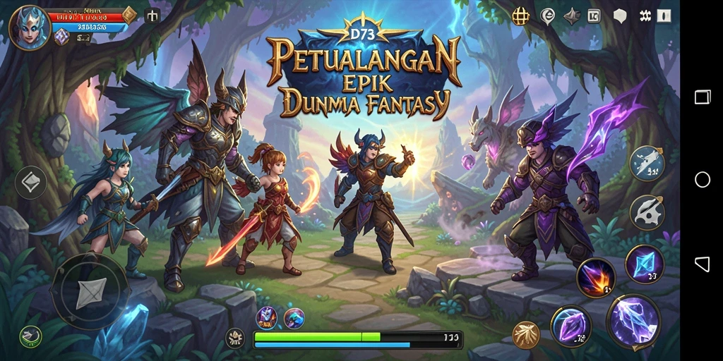 Screenshot D73 menampilkan aksi mendebarkan dalam petualangan yang menakjubkan.
