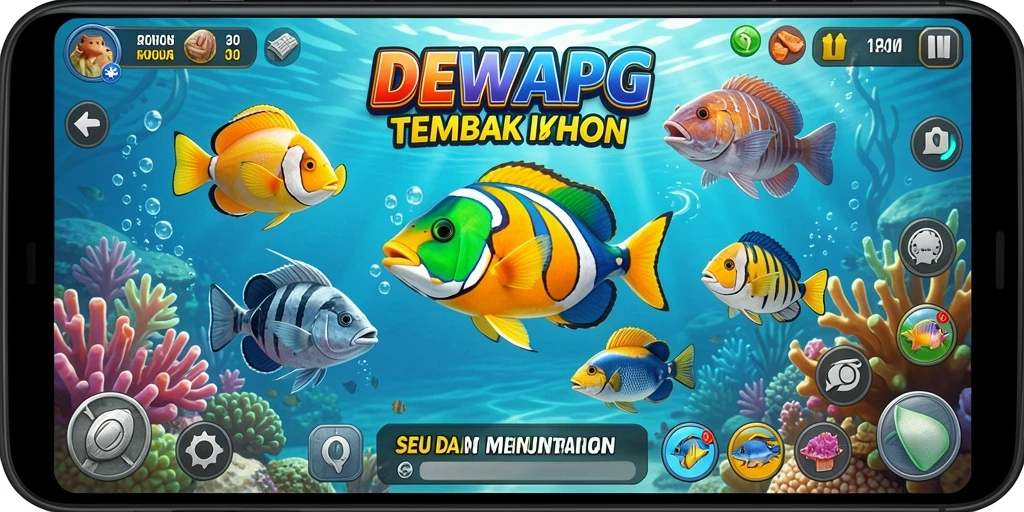 Tampilan gameplay seru menembak ikan di DEWAPG.