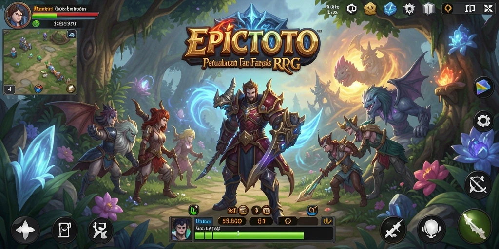 Screenshot gameplay EPICTOTO menampilkan aksi RPG yang intens dan mendebarkan.