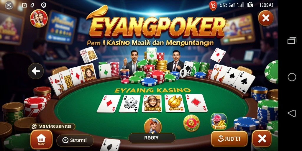 Tampilan gameplay yang mendebarkan di EyangPoker.