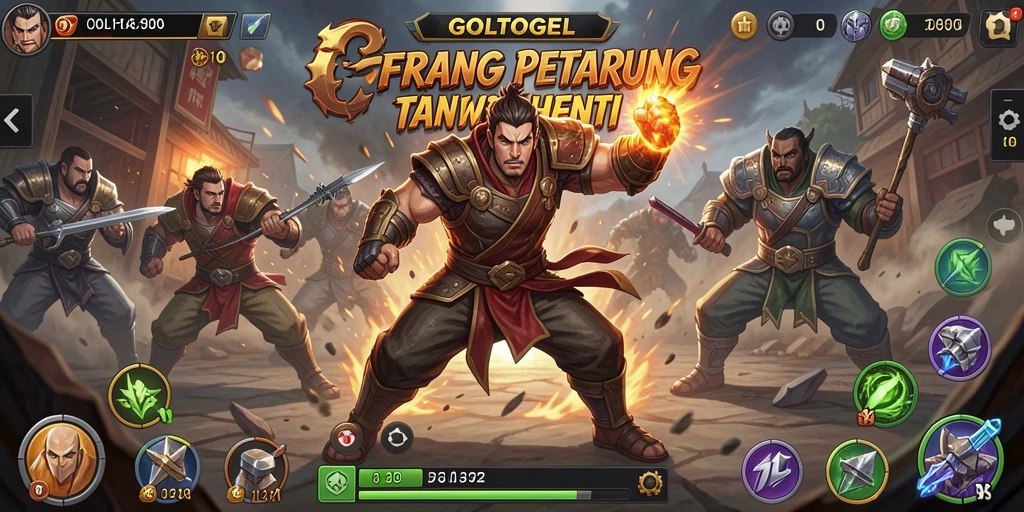Screenshot GOLTOGEL menampilkan aksi pertarungan yang intens dan mendebarkan.