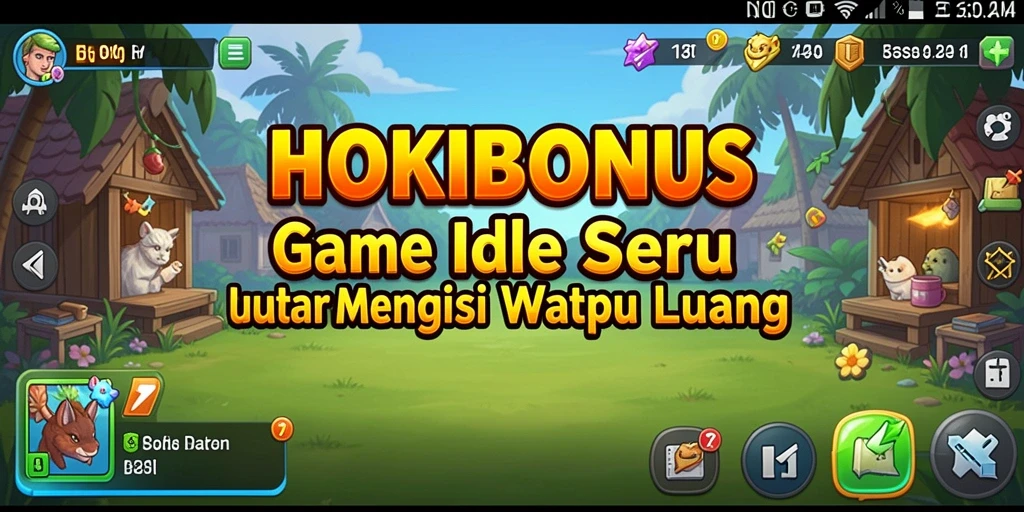 Tampilan menarik dari gameplay HOKIBONUS dengan elemen Idle.