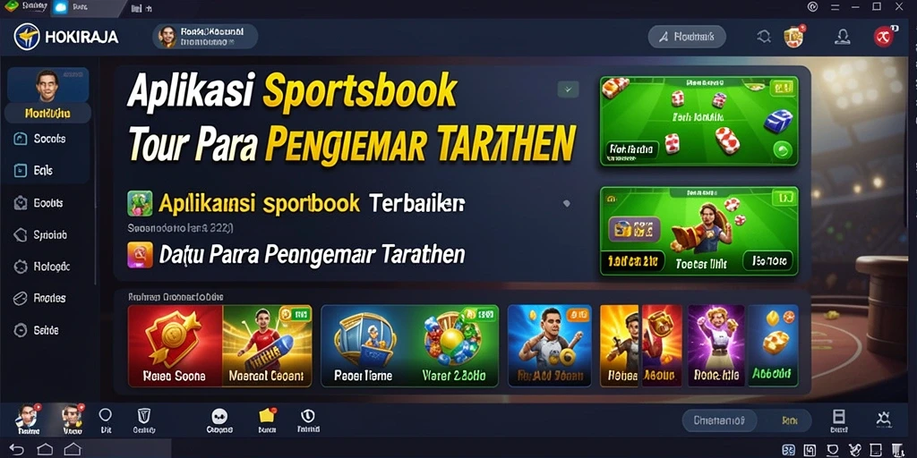 Tangkapan layar utama HOKIRAJA menunjukkan antarmuka taruhan olahraga yang menarik.