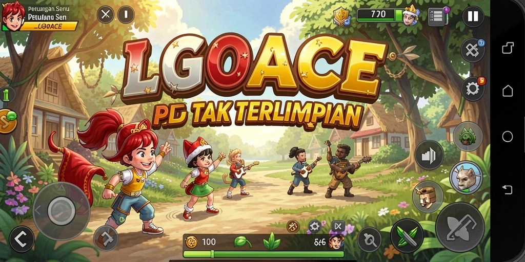 Screenshot LGOACE menampilkan aksi seru dalam petualangan.