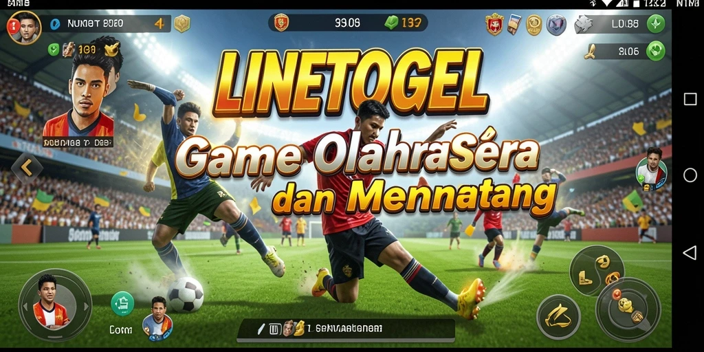 Tangkapan layar utama LINETOGEL menunjukkan gameplay olahraga yang mendebarkan.