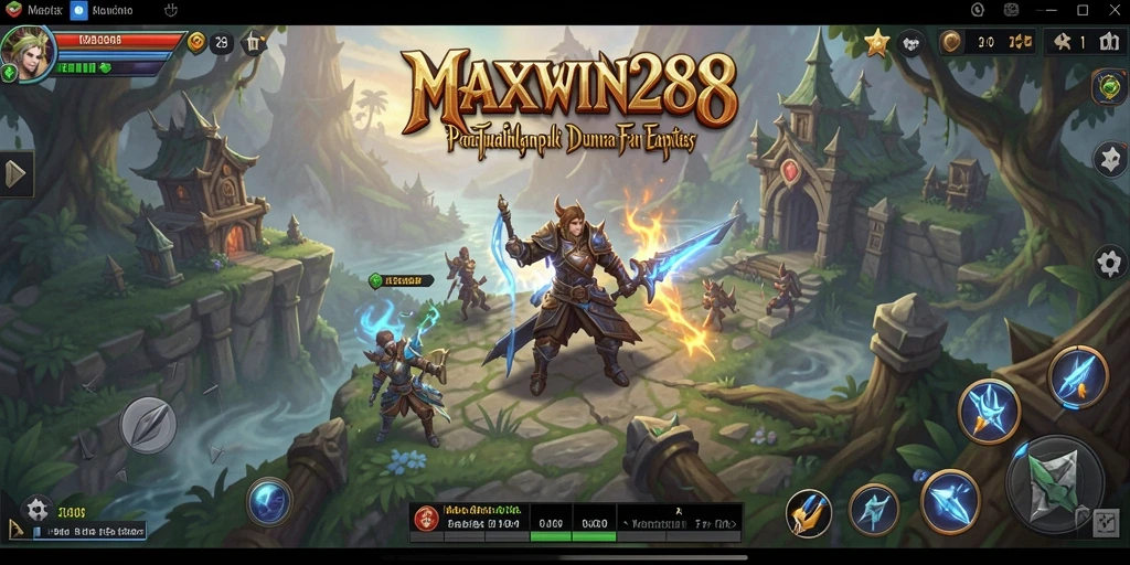 Tampilan gameplay <strong>MAXWIN288</strong> yang menakjubkan dalam petualangan RPG.