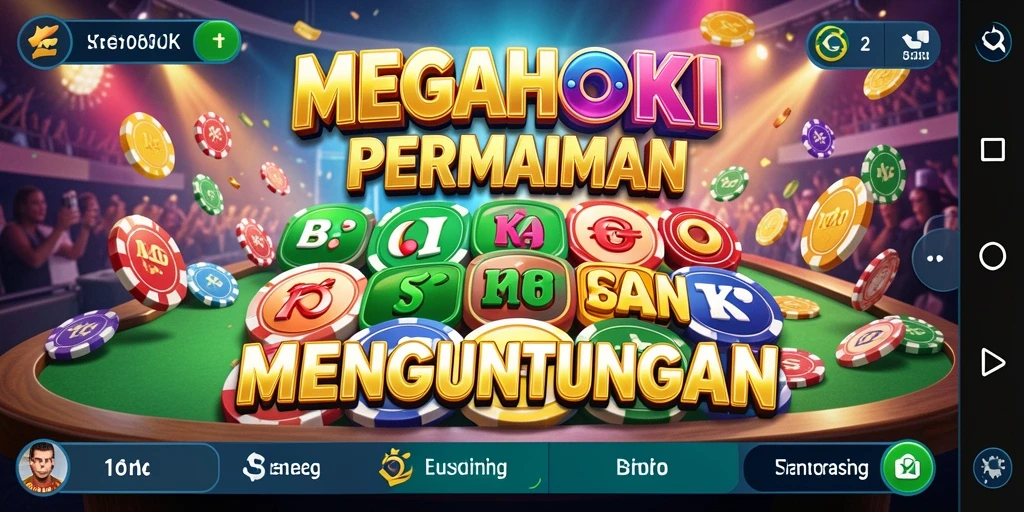 Screenshot gameplay MEGAHOKI yang menampilkan keseruan Bingo.