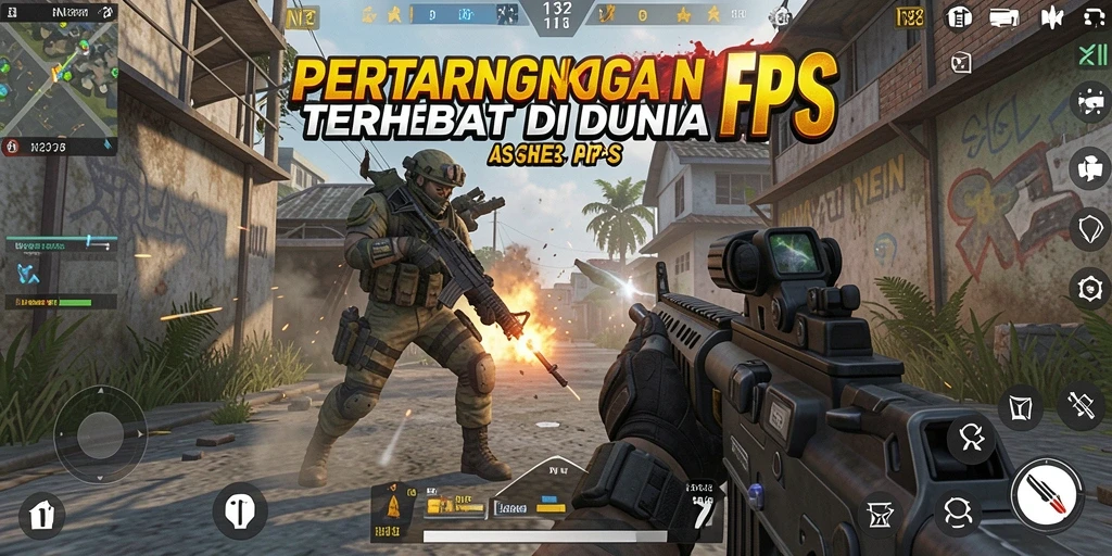 Screenshot gameplay N32 menampilkan aksi tembak-menembak yang intens.