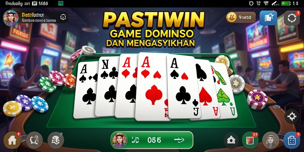 Screenshot gameplay PASTIWIN yang menampilkan keseruan bermain Domino.
