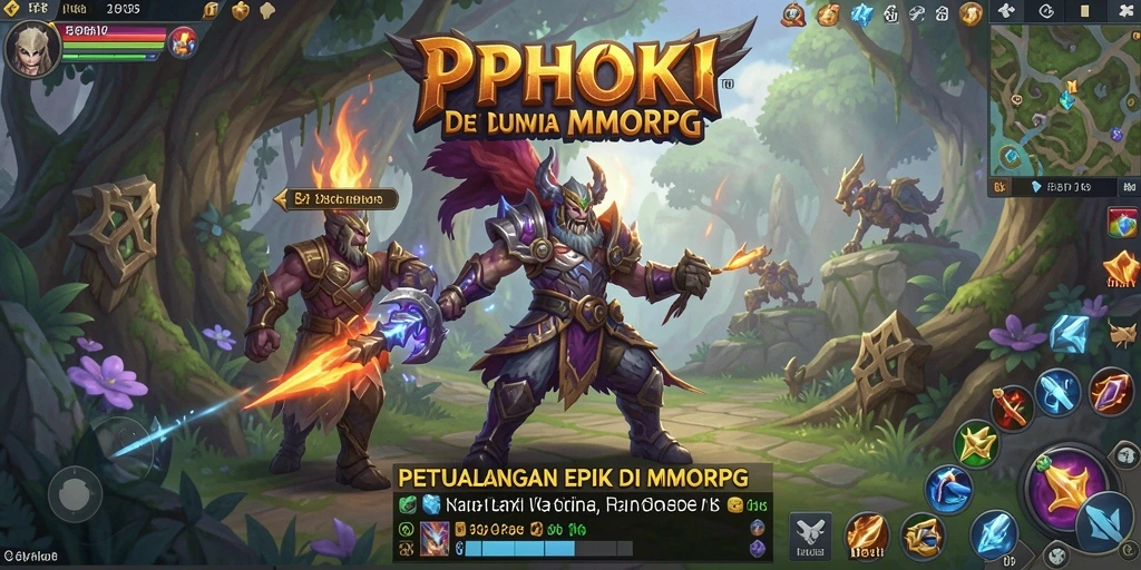 Screenshot seru menunjukkan pengalaman bertempur di PPHOKI dalam dunia MMORPG.