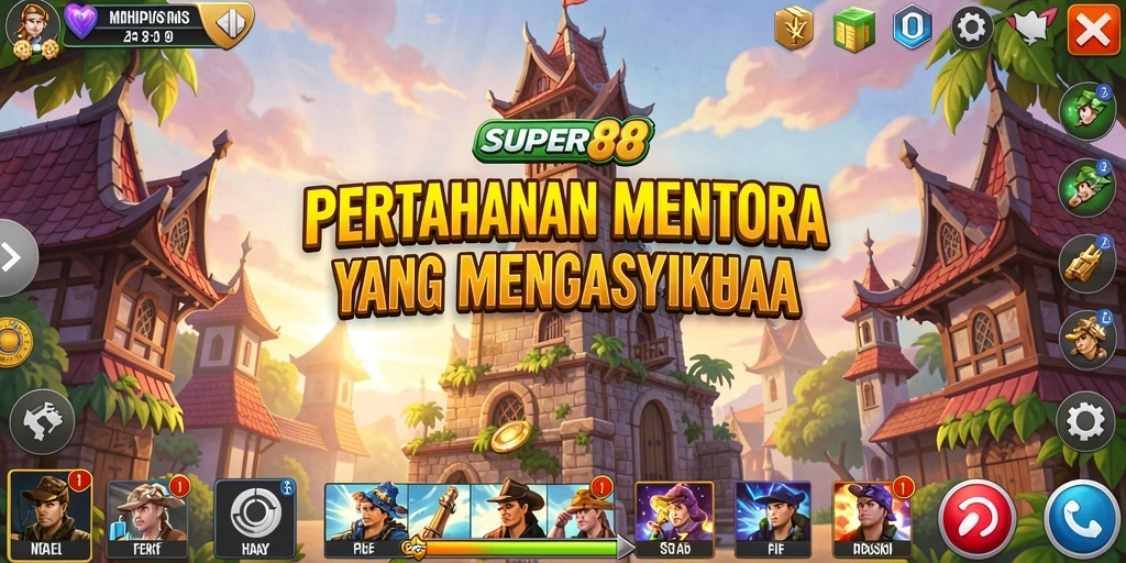 Gameplay seru di SUPER88 dengan pertahanan menara yang dinamis.