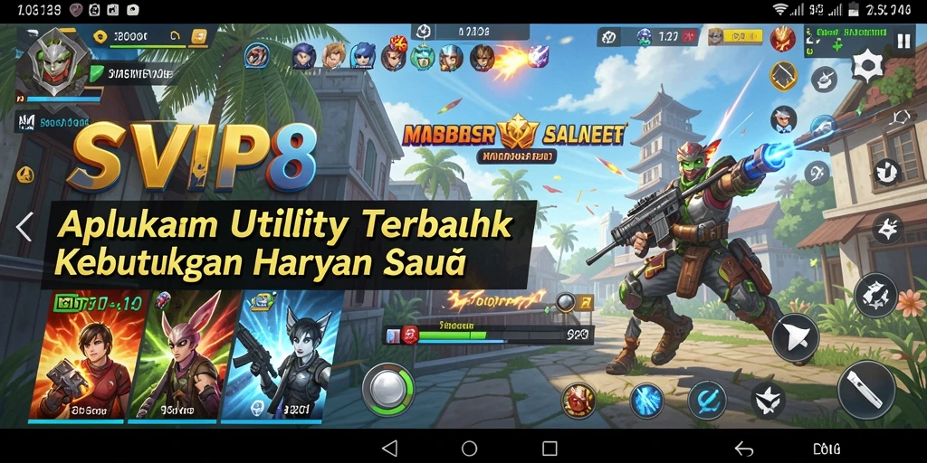 Tampilan utama aplikasi SVIP8 dengan fitur-fitur Utility yang menarik.