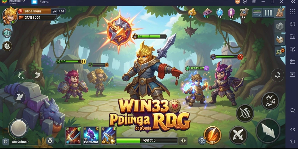 Tampilan utama WIN33 dengan aksi dan petualangan RPG yang seru.